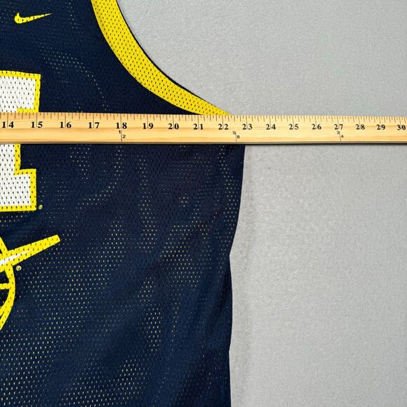 Vintage Michigan Wolverines Basketball Jersey Mens XL Blue Yellow Reversible Y2K - Picture 9 of 12